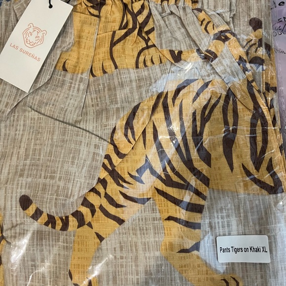 Las Surenas Linen Tiger Pants - XL- NWT - Picture 3 of 10